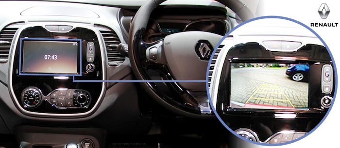 Captur reversing camera screen